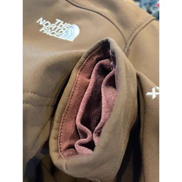 The North Face APEX Womens M Brown Softshell‎ Jacket Fleece Lined Full Zip ANC4 - Image 5