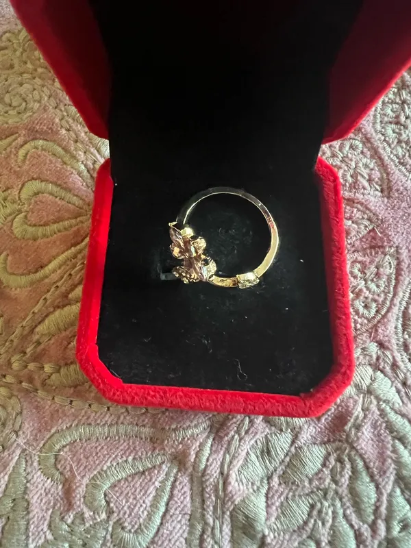 & Other Stories Women’s Gold Tone Embellished Ring Size 8 - Image 2
