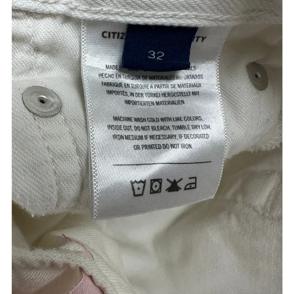 Citizens of Humanity White Micro Barrel Jeans Size 32 High Rise Baggy Rigid $248 - Image 11