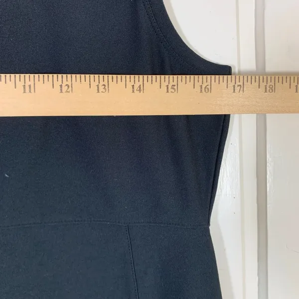 LL Bean Womens Black Active Sleeveless Dress Stretch Pockets 288940 Small LBD - Image 5