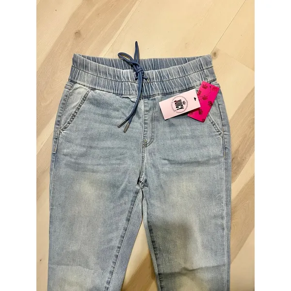 Juicy Couture NWT Women Size 4 Light Blue Hollywood Skinny Elastic Pull On Jeans - Image 5