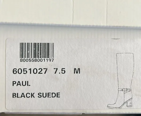 NWT La Canadienne Paul Buckled High Heel Boots, Black Size 7.5M New in Box $650 - Image 12