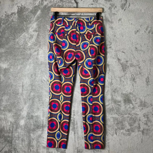 Anthropologie The‎ Essential Slim Trousers Retro Psychedelic Mod 60s Groovy Sz 0 - Image 3