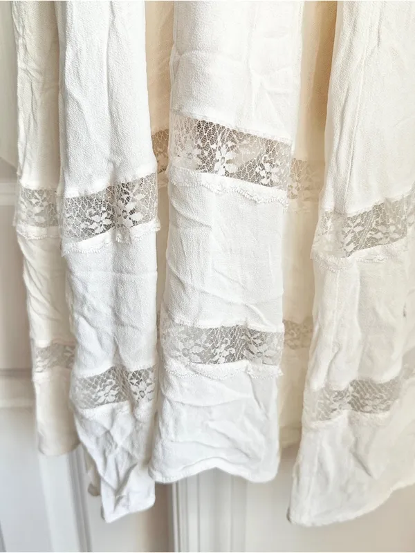 Reformation Wynton White Lace-Trim Button-Front Maxi Dress - Image 7