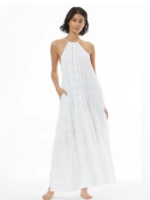 Young Fabulous Broke Tiered Maxi Dress Small Vaca Prairie Cottage Farmers Market - Image 7