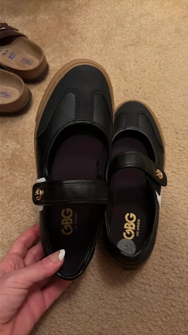 Black ballet flat sneakers Size 7 - Image 3