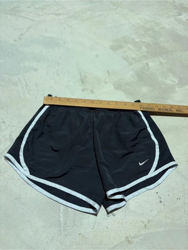 Nike Women's Black Shorts with White large - Image 3