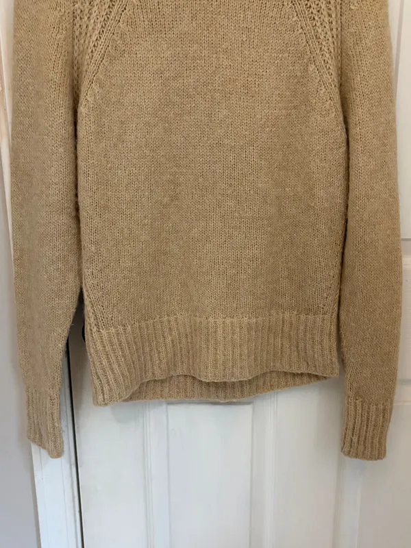 Ann Taylor Wool Blend Mockneck Sweater in Camel - Image 3