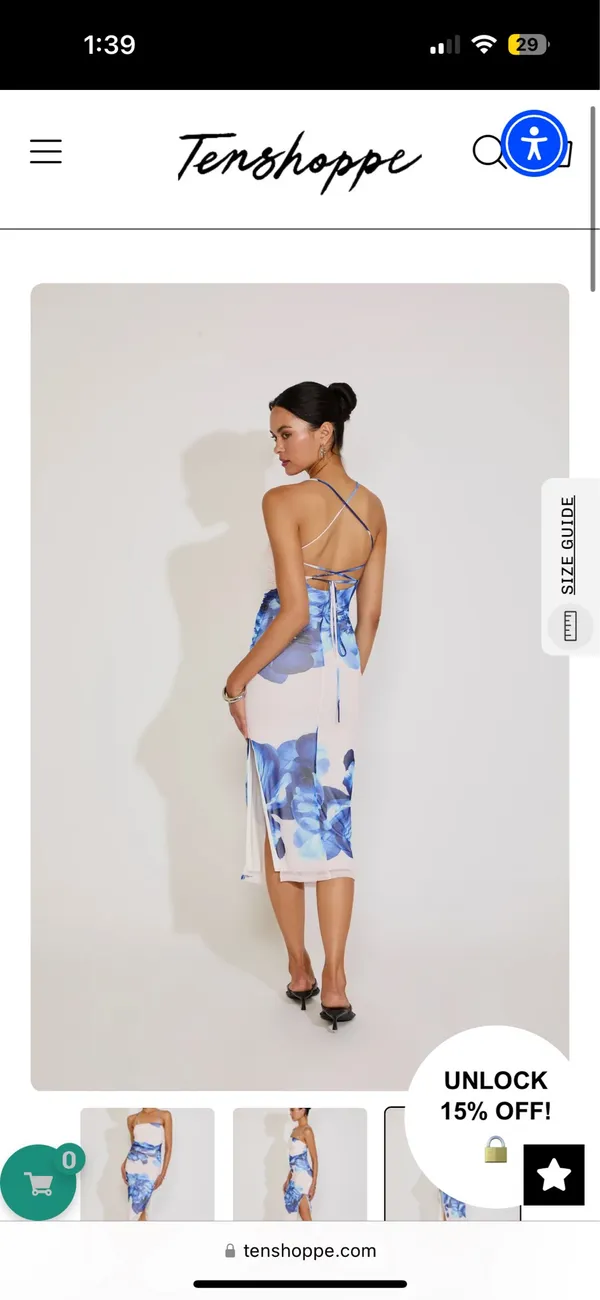 Floral Dress Blue - Image 6