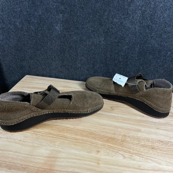 Chacos Paonia Suede Clogs Womens 12 Teak Brown Wool Blend Lining JCH108932 - Image 6