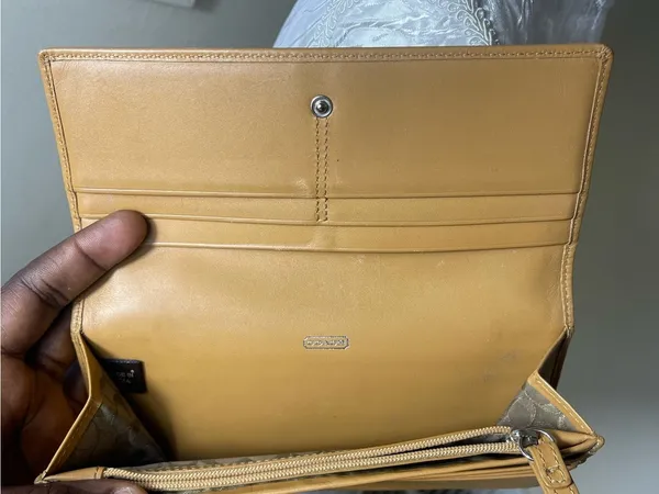 Coach Signature Sufflette leather handbag soho 9434 and purse Beige, Leather - Image 13