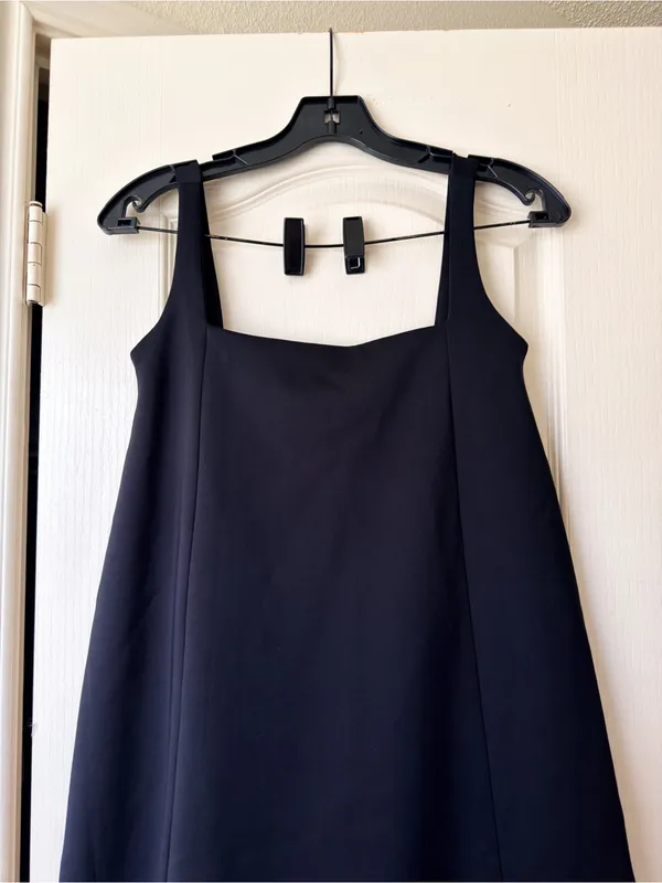 The Park Andy Mini Dress Square Neck Noir Dark Navy Small - Image 3