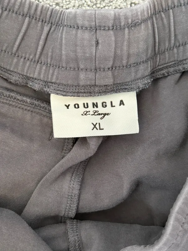 YoungLA Men Shorts Gray Size XL - Image 6