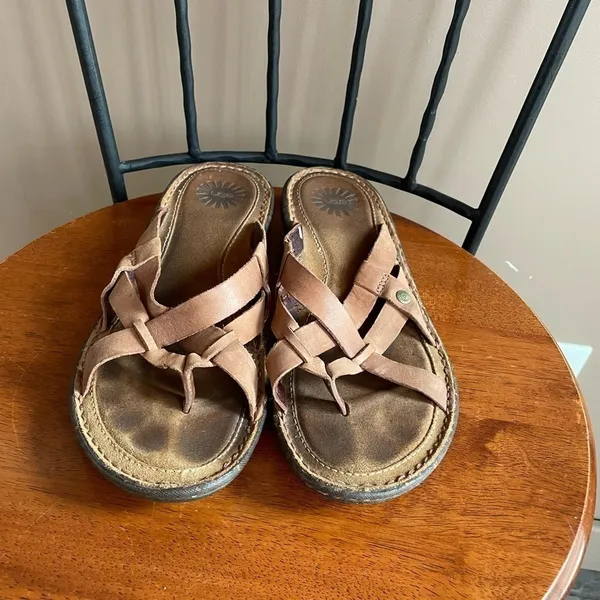 Ugg Lanni Leather‎ Sandals in Caramel Size 9 - Image 2