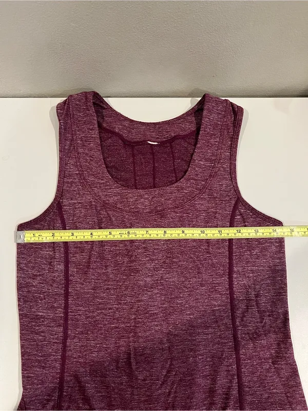 Women's Lululemon Ruffle Back Tank Top Heathered Plum Performance Gym Activewear - Image 3