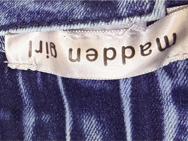 Madden Girl Women's Acid Wash Wide Leg Cargo Jeans Size M Blue Y2K - Image 3