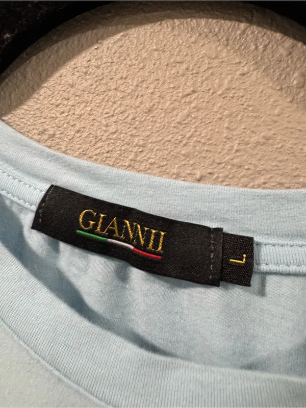 Giannii Bedazzled Tshirt Blue Size L - Image 4