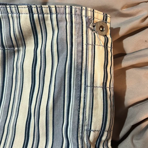 Blue & White Stripped Pants Size 4 - Image 3