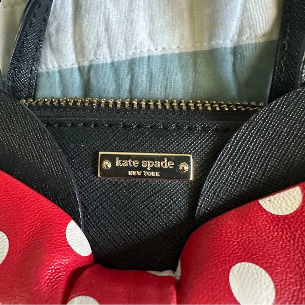 Kate Spade Minnie Mouse Mini Maise Crossbody Bag Purse Disney Black Ears Leather - Image 14