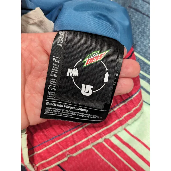 Burton Cassidy Jacket Snowboarding Ski Coat Striped Da Nang Dryride Pink Green - Image 5