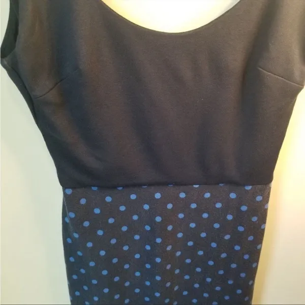 Zara navy polka dot Midi‎ dress xs - Image 7