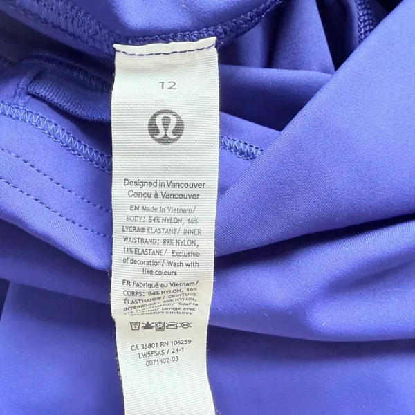 Lululemon Seawheeze SE Bonded Tight 25" Symphony Blue Yellow Size 12 - Image 6
