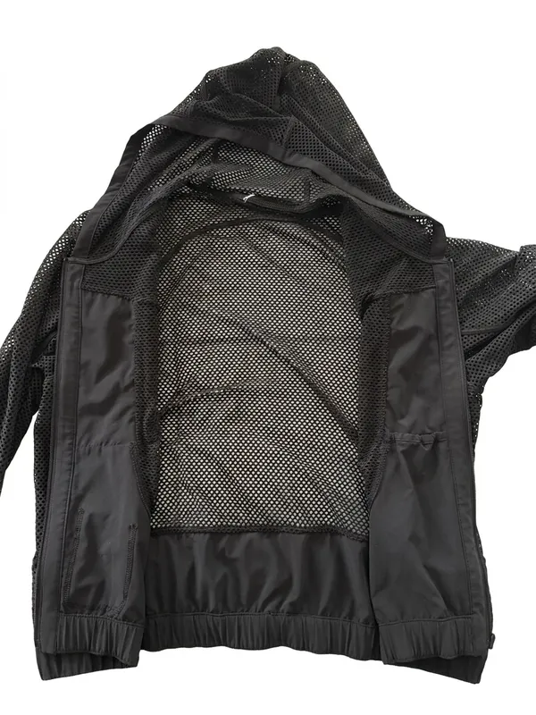 Lululemon Relaxed Fit Black Mesh Full Zip Breathable Hooded Jacket 10 W3EZOS - Image 4