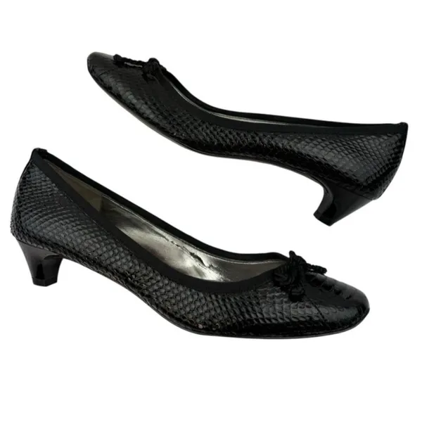 *Sam Edelman Hope Kitten Heels Women’s Size Back Patent Leather Academia Croc - Image 3
