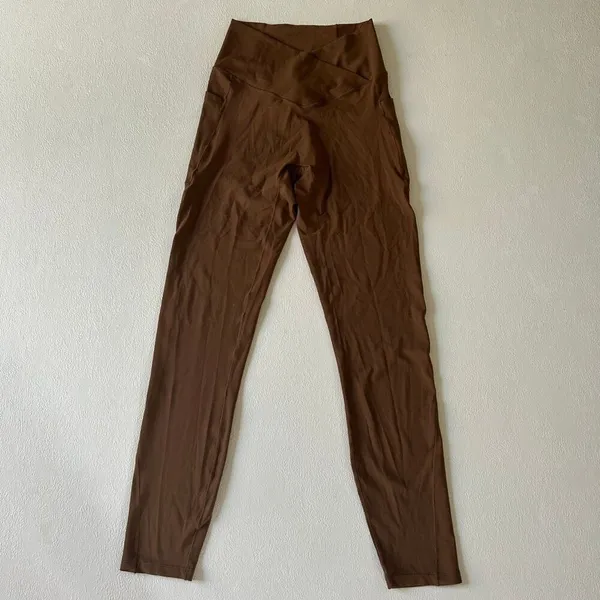 Halara Brown High Waisted Leggings Yoga Pants Buttery Soft Stretch Activewear Si - Image 2