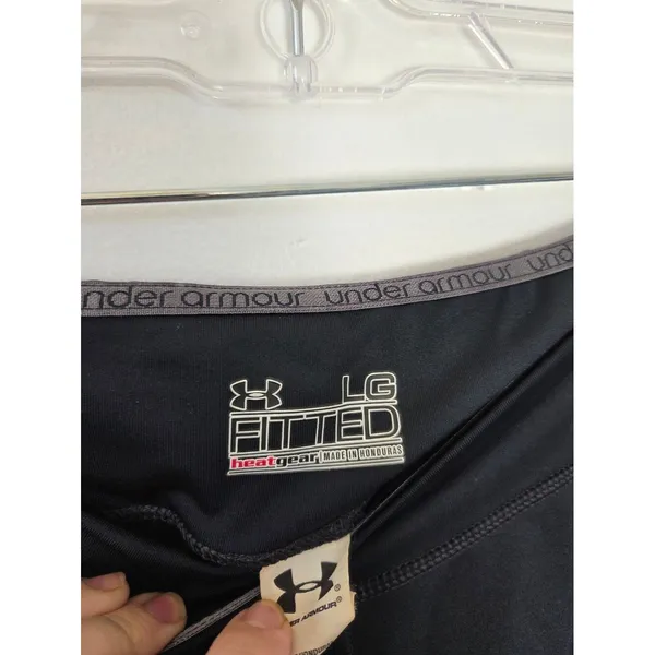 Under Armour Fitted Capri Leggings University Of Utah Utes Black Running Large - Image 4