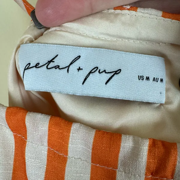 Petal & Pup Valencia Stripe Halter Top Size Medium Orange Pink - Image 5