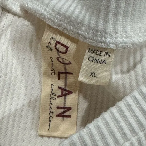 Anthropologie Dolan Sheer Puff Sleeve Ribbed Blouse Top Women’s XL - Image 4