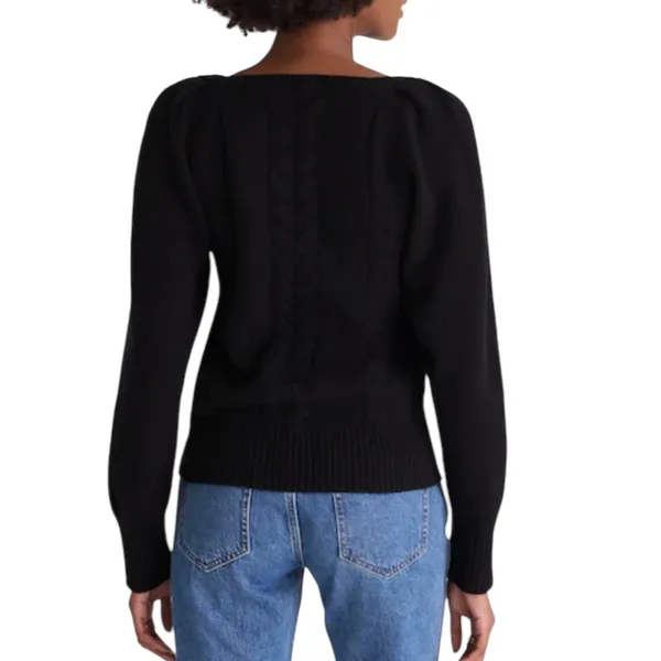 NWD Madewell V-Neck Pullover Sweater Merino Wool Size Small Black - Image 3