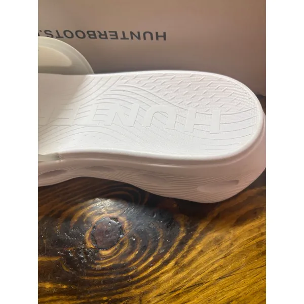 Hunter White Geneva Slip On‎ Sandals Size 10 - Image 3