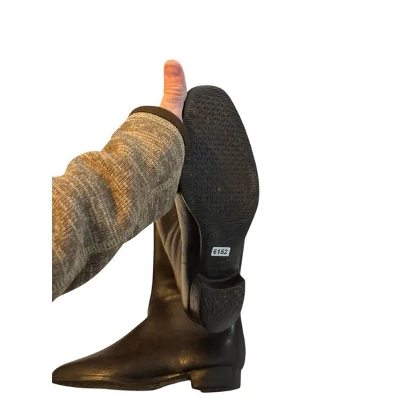 Vintage Womens Waterproof Black Riding Boots With Faux Fur Lining - Image 5