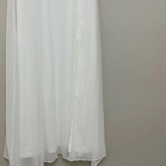 NEW Lulus Radiant Romance White Tie-Strap Maxi Dress Sz Large Wedding Bridal - Image 9