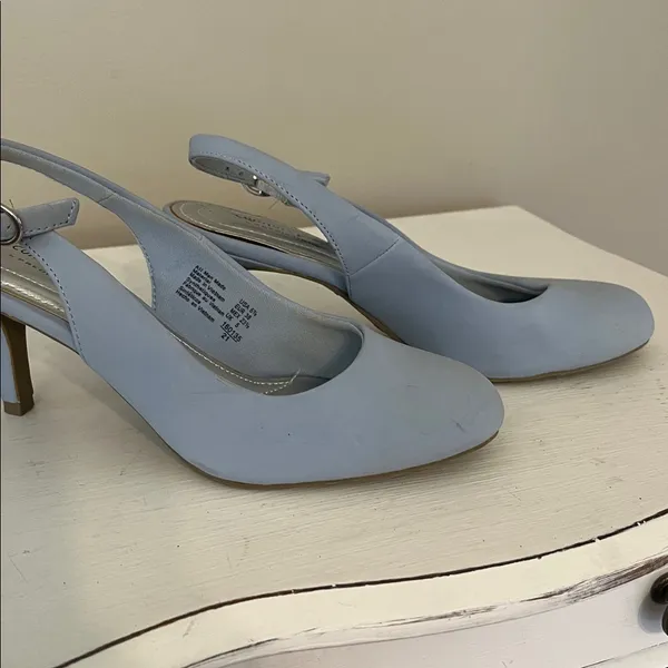 Comfort Plus by Predictions Light Blue Slingback Heels Size 6.5 - Image 2