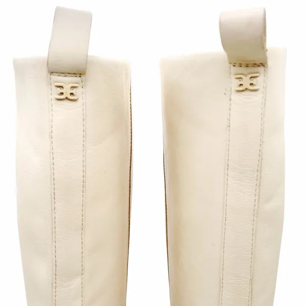 Sam Edelman Larina Boot Ivory Cream Leather Tall Lug Sole Boots Women’s Size 7.5 - Image 11