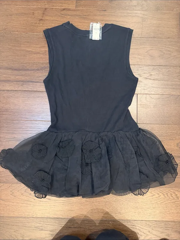 By Anthropologie Black Floral Peplum Top Size Medium NWT - C61-090 - Image 9