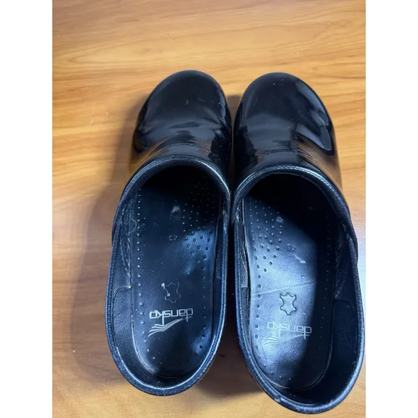Dansko Professional Leather Clogs Black Patent Womens 43 Career Non Slip‎ - Image 7
