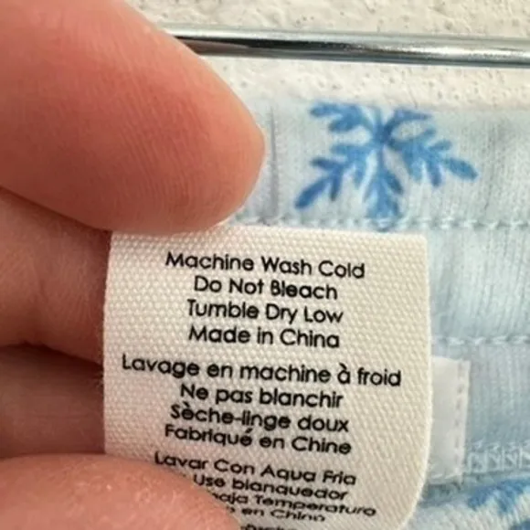PJ Salvage Women's M‎ Lounge Pajama Pants Blue Skiing Snowflake Sleepwear - Image 5