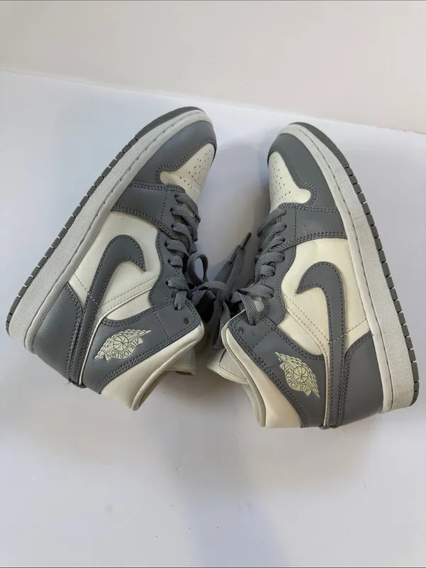 Jordan women’s High-Top Sneakers - Gray and White - Image 7