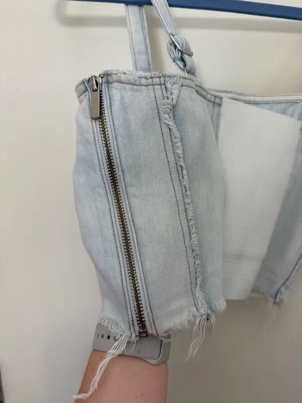 Hudson Light Denim Cropped Tank - Image 3