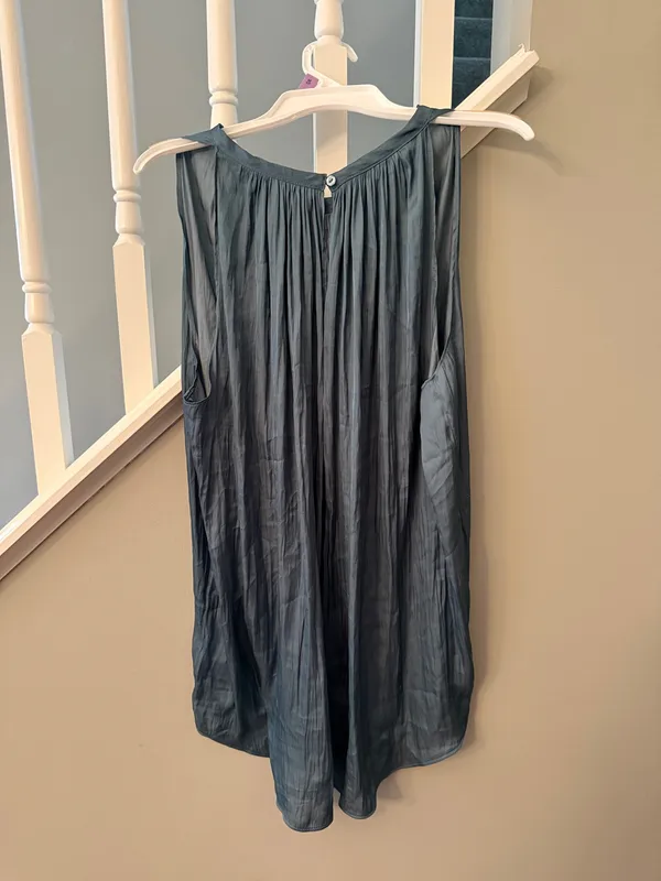 blue silk blouse - Image 2