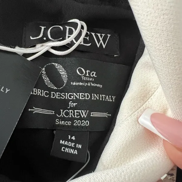 NEW J. Crew Black Mini Dress with White Collar - Image 2