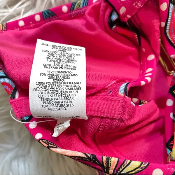 Tabitha Brown x Target Pink Floral One Piece Cutout Swimsuit Swim Suit XXS new - Image 11