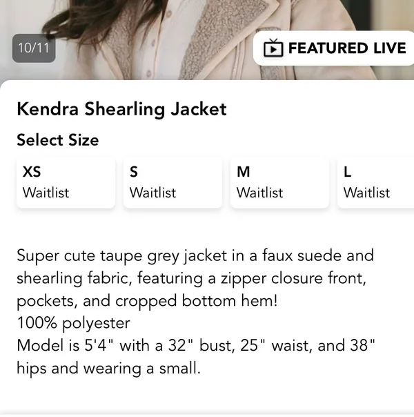 These Three Boutique Kendra Shearling Jacket - Image 5