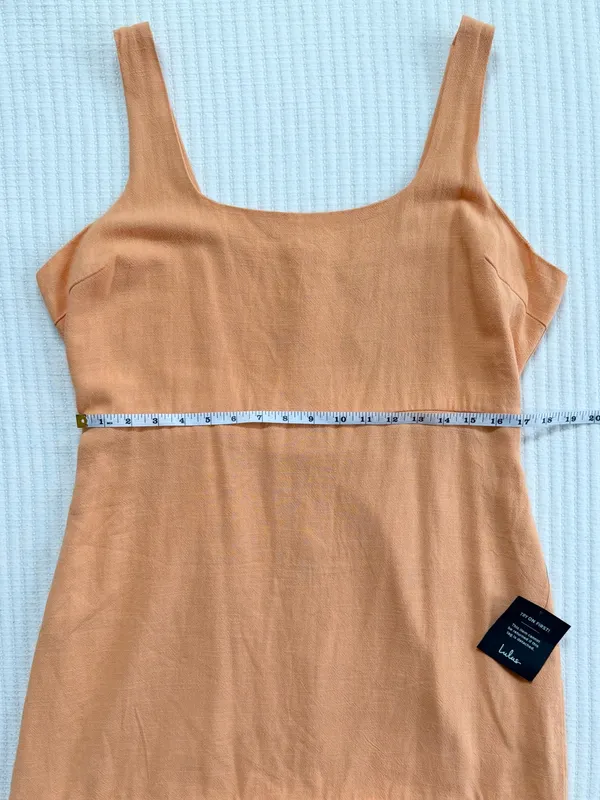 Lulu's Feel the Sunshine Washed Orange Tassel Mini Dress NWT - Image 7