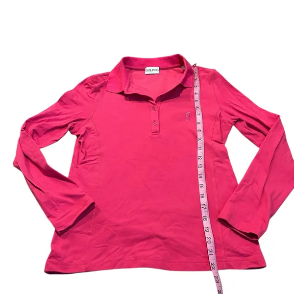 3/$15 GOLFINO long sleeve pink polo - Image 2