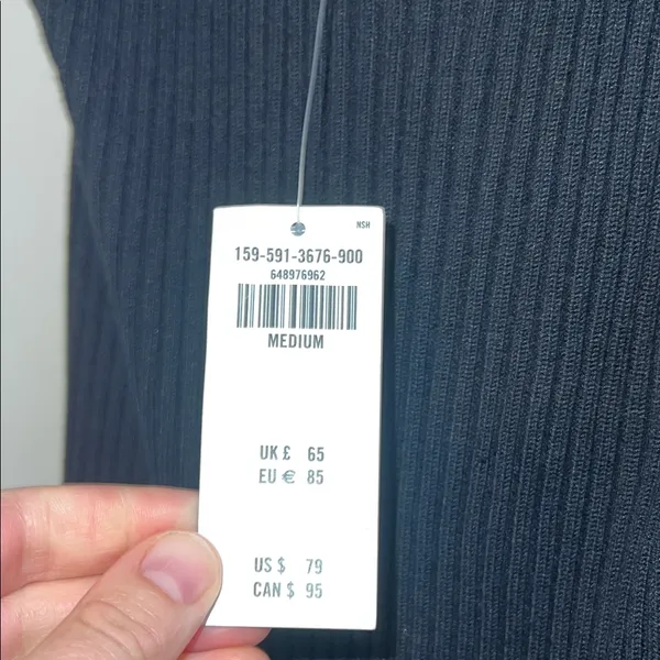 Nwt Abercrombie & Fitch Black Ribbed V-Neck Maxi Slip Dress - Image 6